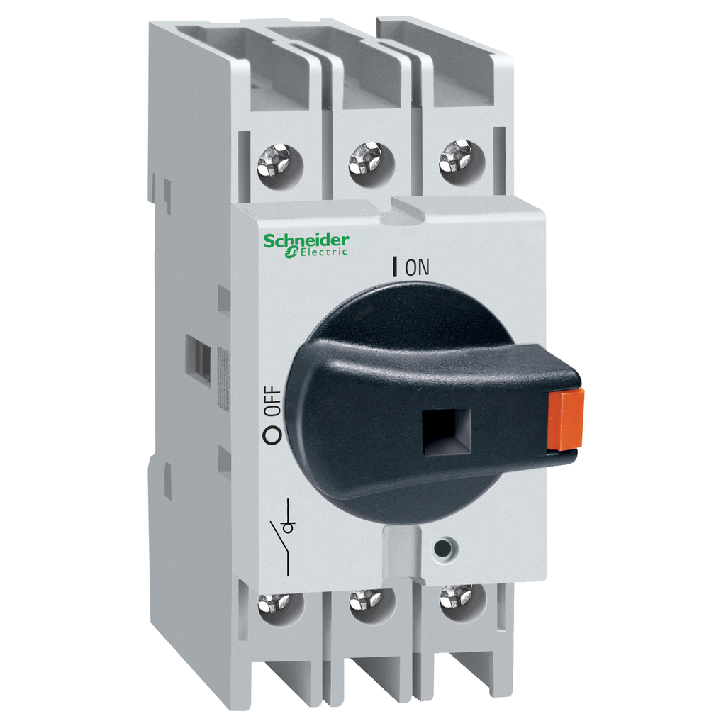 Schneider Electric VLS3P032R1 Disconnect Switch, 32A, 20HP at 480VAC, UL508, DIN Rail Mount