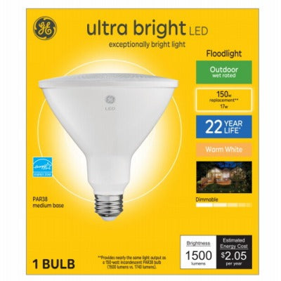 GE G E Lighting 93128005 Led PAR38 17W 3000K Flood Light Bulb