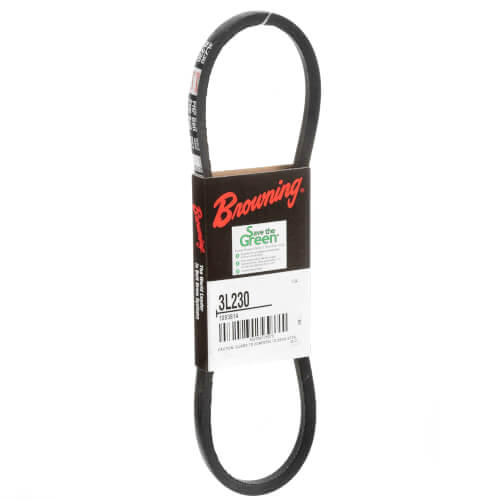 Browning 3L230 V-Belts - 3L Section, 1 Band, 23.0000 in Outside Length, Smooth, Wrapped Construction