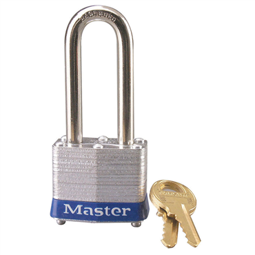 Master Lock 3LHBLU Laminated Steel Safety Padlock 1-9/16 Inch Wide 2 Inch Tall Shackle