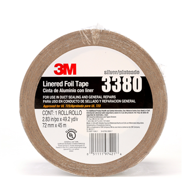 3M 00051111974216 Aluminum Foil Tape 3380 45 m 72 mm