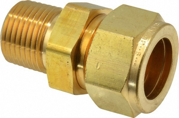 PARKER Parker 12MSC8N-B 1/2 Inch Compression X Mnpt Brass Connector