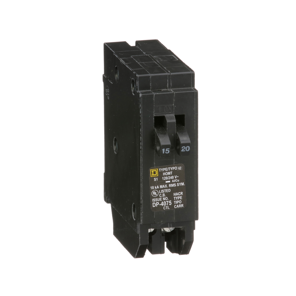 Square D HOMT1520 Miniature Circuit Breaker 120/240 Volt 20 Amp