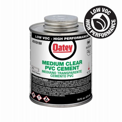 OATEY Oatey Company 31019 Clear Medium Body Pvc Cement 16 Oz