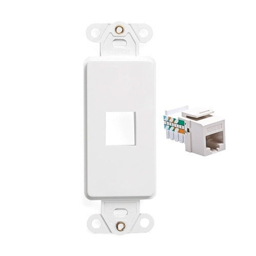 LEVITON Leviton Telcom 41640-W Decora Single-port Insert White