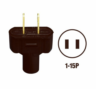 LEVITON Leviton 002-48643-00E Black Cord Plug 15A 125V Nema 1-15P 25pk