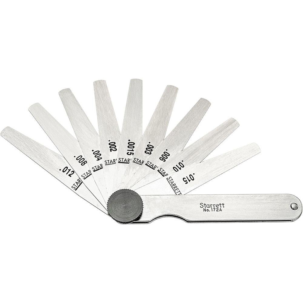STARRETT Starrett 50650 Tapered Feeler Gage Set 9 Piece