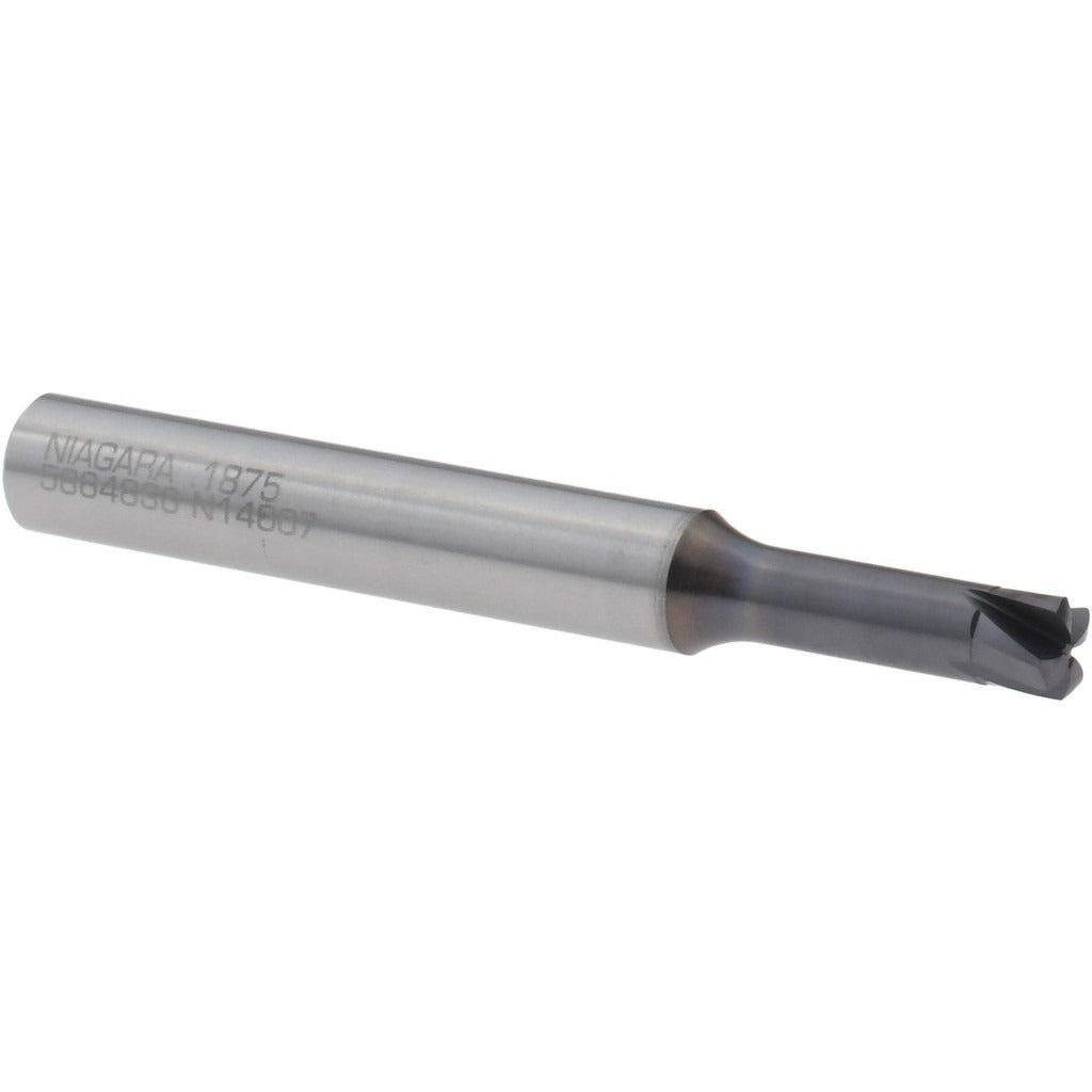 SECO TOOLS Seco 03043594 Corner Radius End Mill 3/16 in 4 Flute Altin