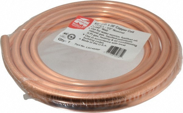 MUELLER INDUSTRIES Mueller Industries LSC4020P Copper Seamless Tube 5/8 in Od