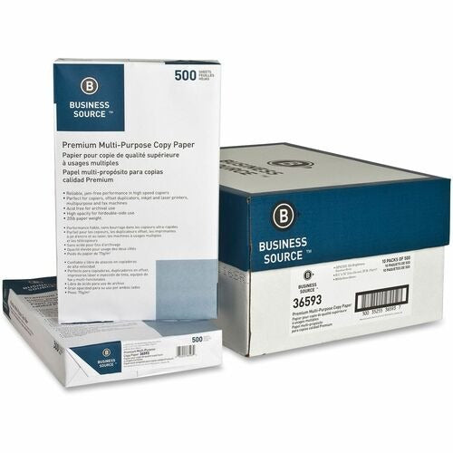 BUSINESS SOURCE Business Source BSN36593 Copy Paper 20 Lb 8.5x14 Carton 10