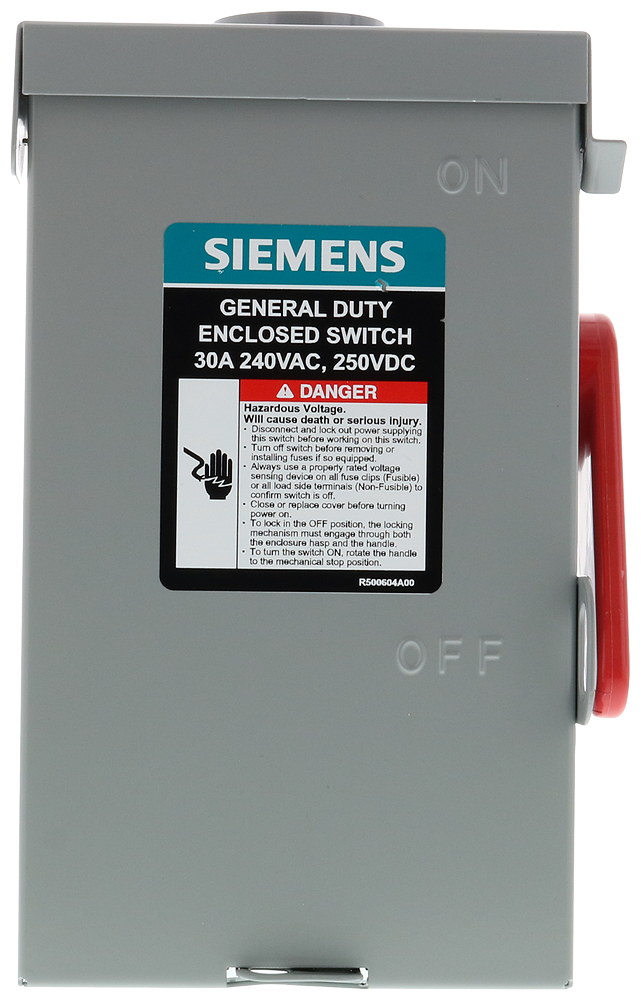 Siemens GF321NRA Switch Saf 240VAC 30A 3HP 3 1 60HZ