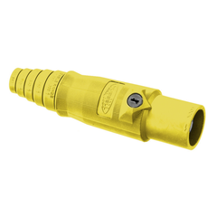 Hubbell HBL400MY Single Pole, 400A Male Plug, Yellow