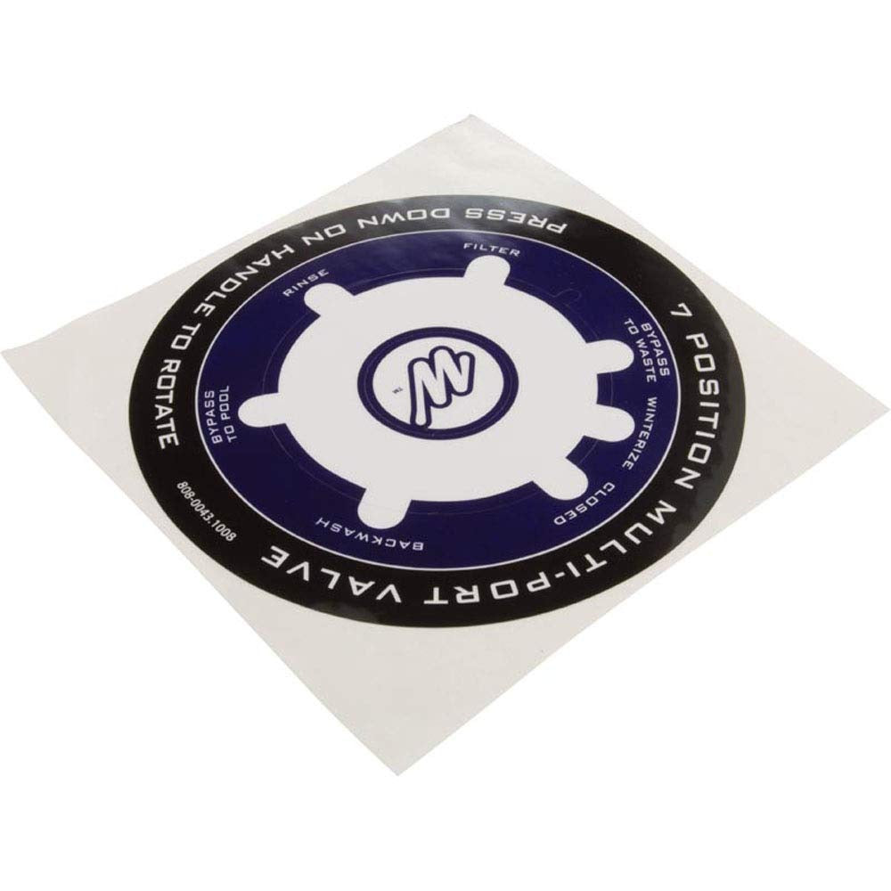 WATERWAY PLASTICS Waterway Plastics 808-0043 Multiport Valve Decal Label