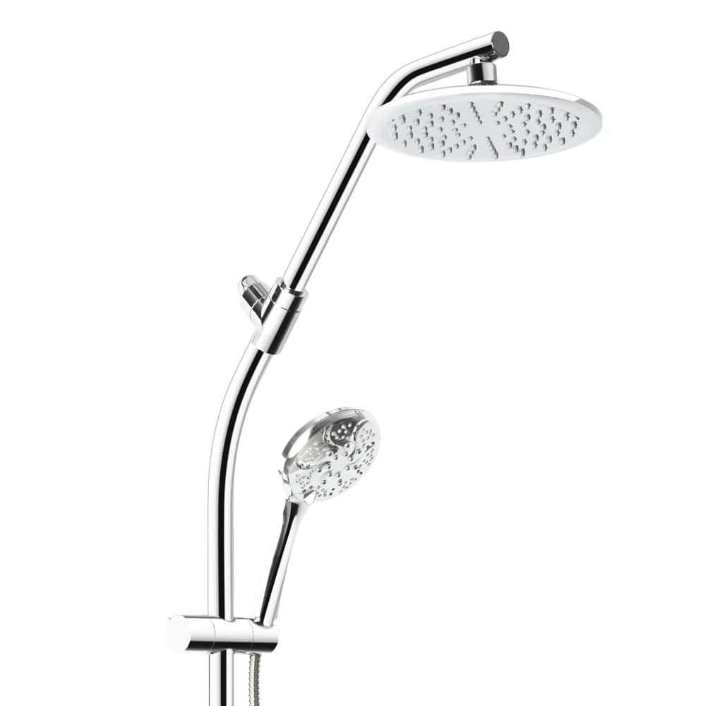 NIAGARA CONSERVATION Niagara Conservation NSR175-RF-6FHH-CH ShowerRail Kit 8-Inch (NSR175-RF-6FHH-CH)