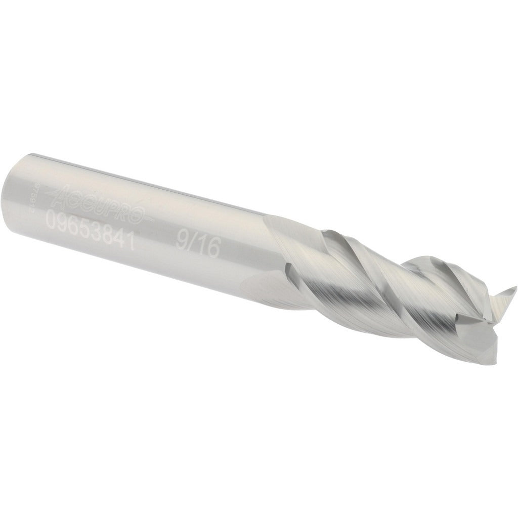 ACCUPRO Accupro 12182088 Square End Mill 9/16 in 3 Flute Carbide
