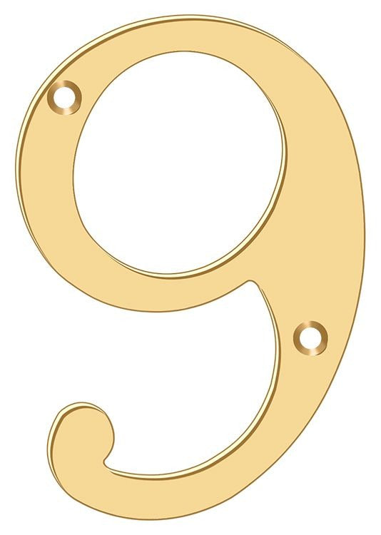 DELTANA Deltana RN6-9 Solid Brass House Number 6