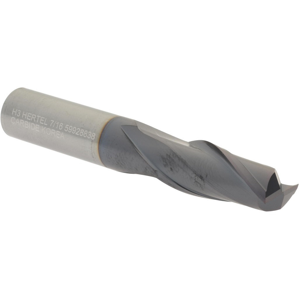 HERTEL Hertel 750503 Square End Mill 7/16 Inch 2 Flute Solid Carbide