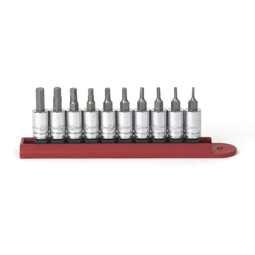 GEARWRENCH Gearwrench 80323 Hex Bit Socket Set 1/4 in Drive 10 Pc