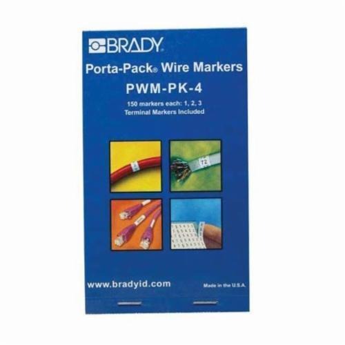 BRADY Brady PWM-PK-4 Porta-Pack Wire Marker Book 10/Pack