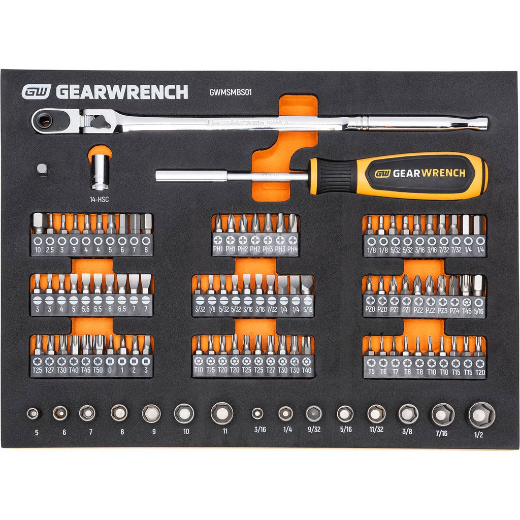 GEARWRENCH Gearwrench GWMSMBS01 105 Piece Micro Bit Set 0.25 in