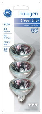 GE G E Lighting 85289 MR16 Halogen Flood Lamp 20W 3 Pack