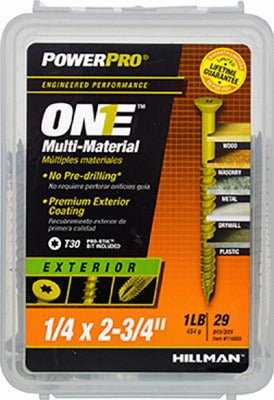 HILLMAN Hillman Fasteners 116859 Exterior Screw 1/4x2-3/4 in 38pk