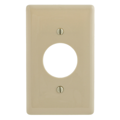 Hubbell Wiring Device-Kellems NP7I 1-Gang Ivory Nylon Standard 1-Single Receptacle Wallplate