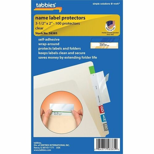 TABBIES Tabbies TAB58385 File Folder Label Protectors 100-pack
