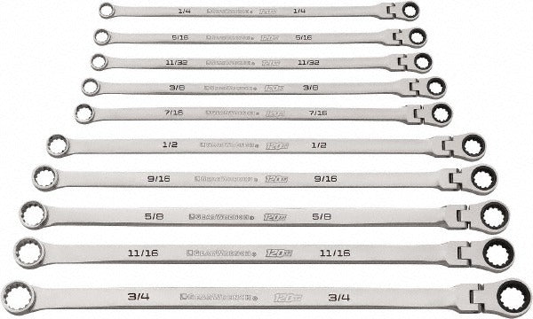 GEARWRENCH Gearwrench 86142 Ratcheting Flexhead Wrench Set 10 Pc