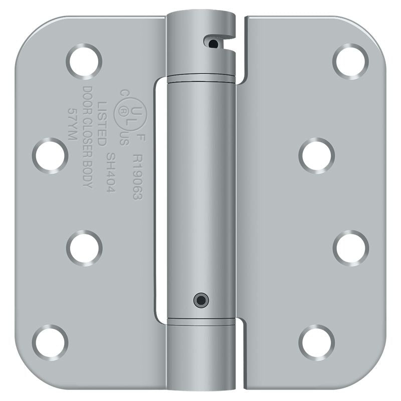 DELTANA Deltana DSH4R526D Spring Hinge 4x4 5/8 Radius Satin Chrome