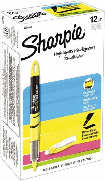 SHARPIE Sharpie 1754463 Fluorescent Yellow Chisel Tip Highlighter