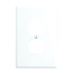 Leviton 88103 1-Gang Smooth White Thermoset Device Mount Oversize Duplex Receptacle Wallplate