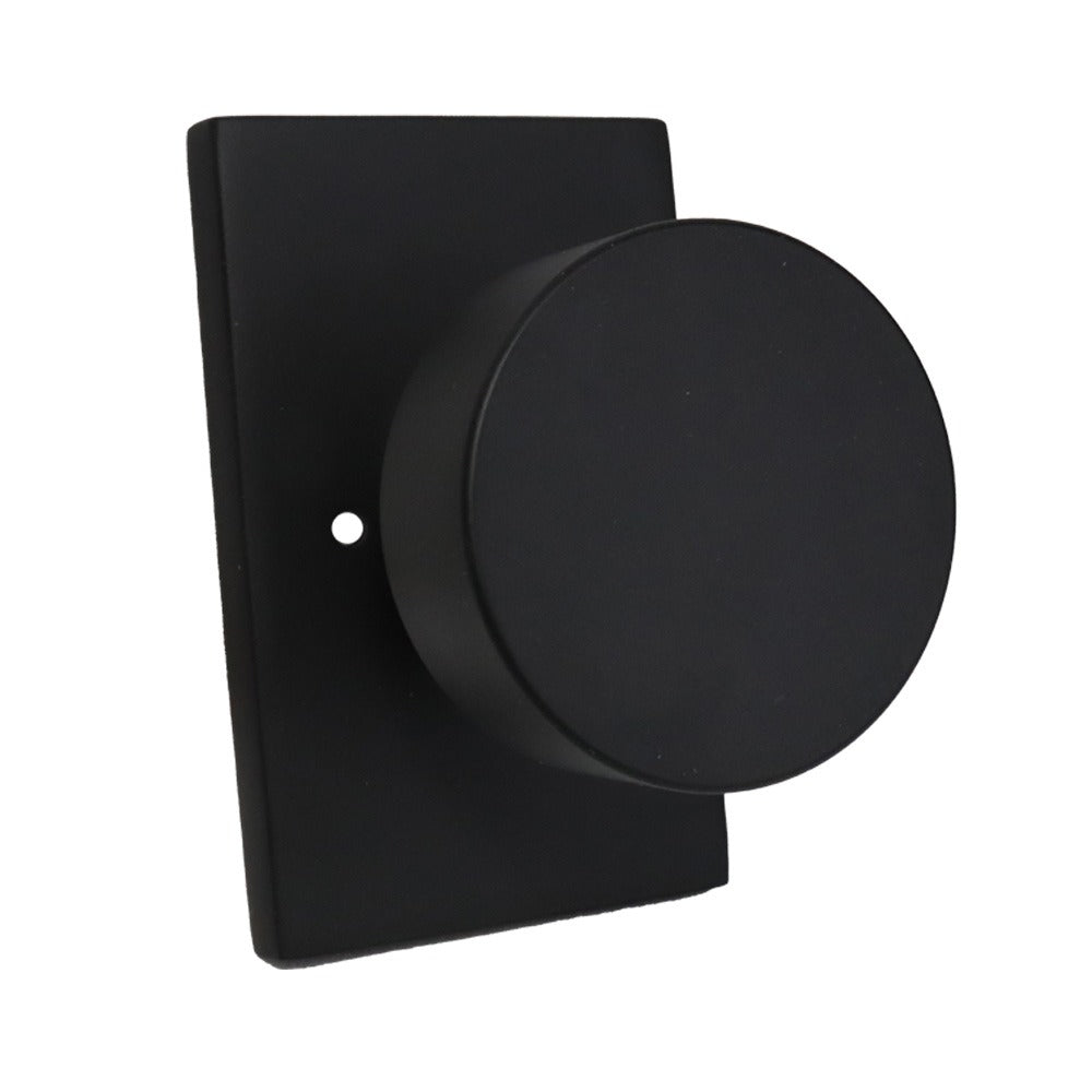 EMTEK Emtek 5212ROUUS19.RLS Round Knob Privacy Set Flat Black
