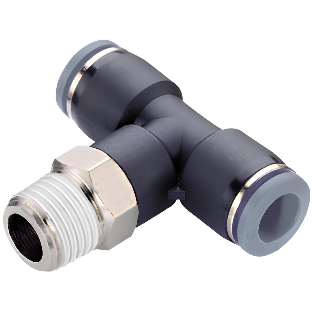 NORGREN Norgren C24670438 Swivel Tee Adapter 1/4 in Od 3/8 in Nptf
