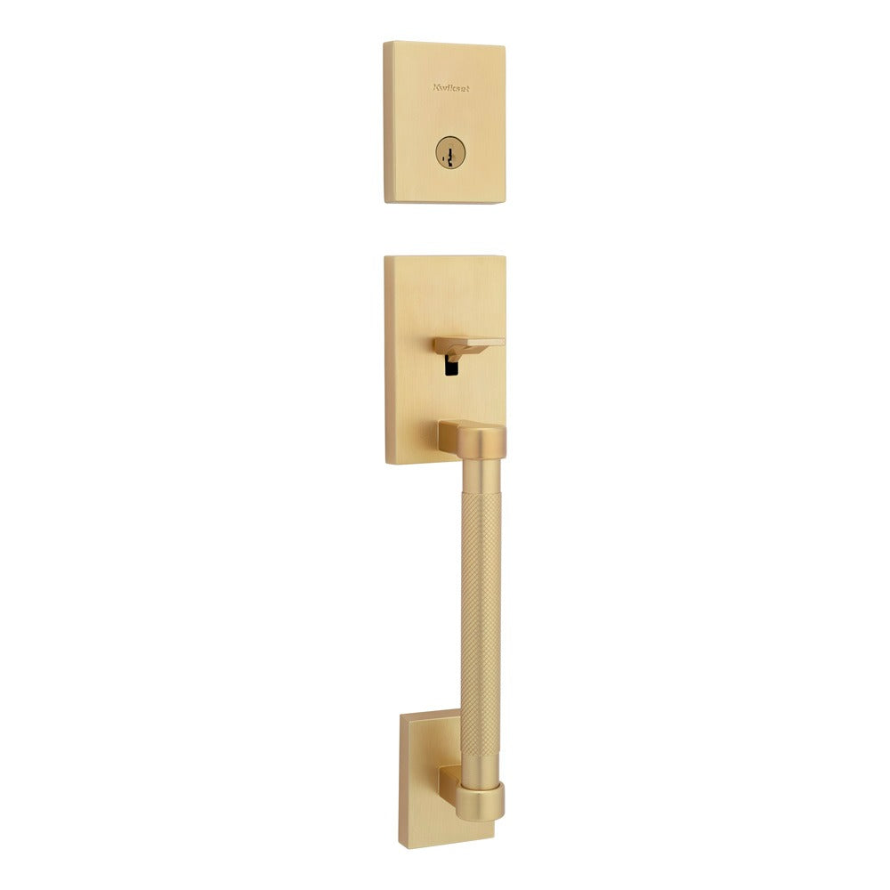 KWIKSET Kwikset 818PVHLIP-4S.STRKP Handleset Smartkey Satin Brass