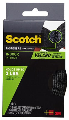 3M 3M Company RF4741 Reclosable Fastener Strip Black 1x4ft