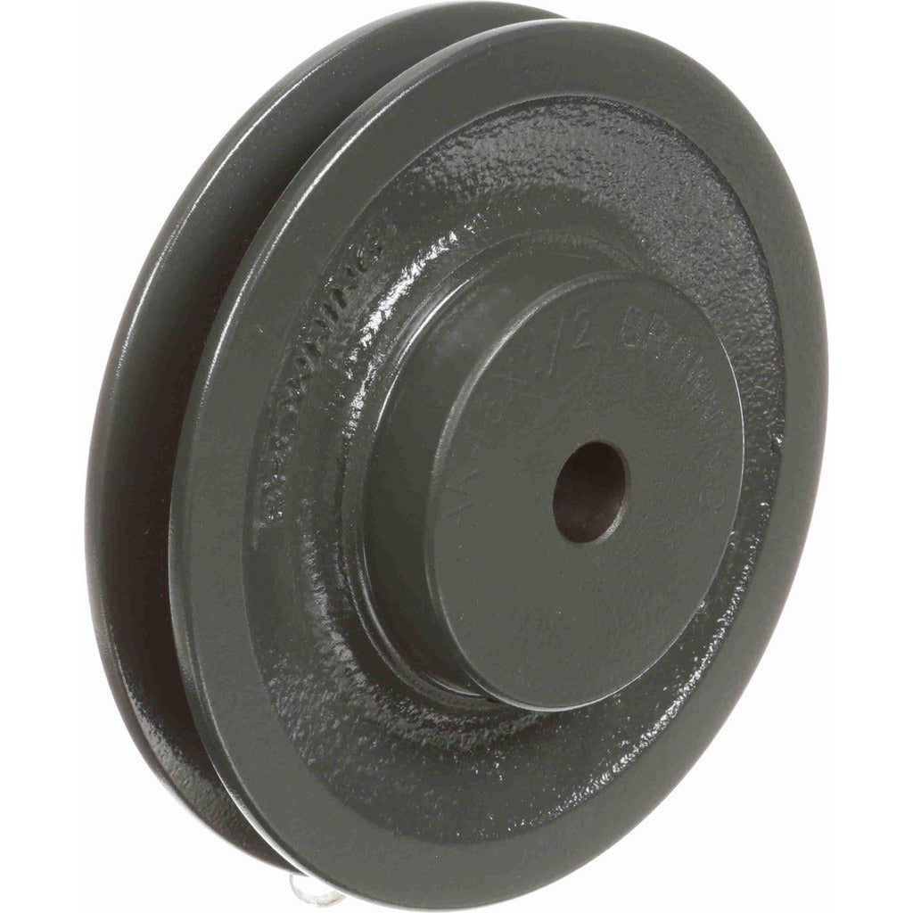 BROWNING Browning 1026525 Single Groove Sheave 0.5 in Bore Cast Iron