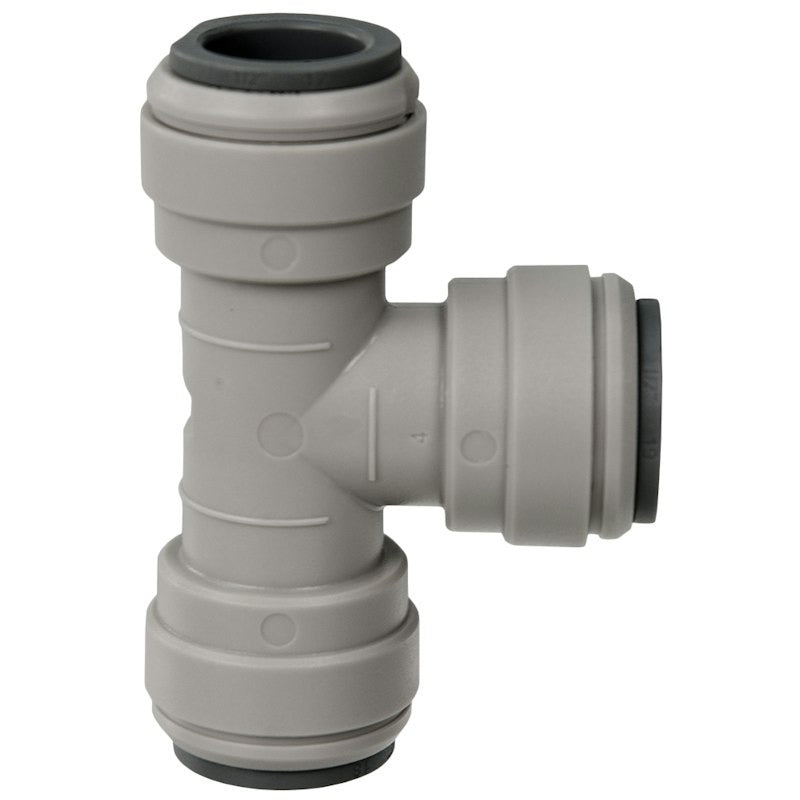 JOHN GUEST John Guest PI301612S-US Reducing Tee 1/2 in x 3/8 in x 1/2 in