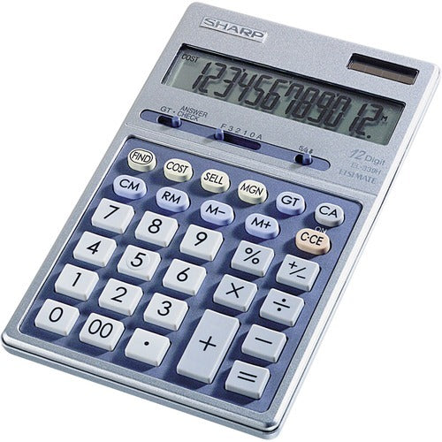 SHARP Sharp SHREL339HB 12-digit Desktop Calculator Solar Battery