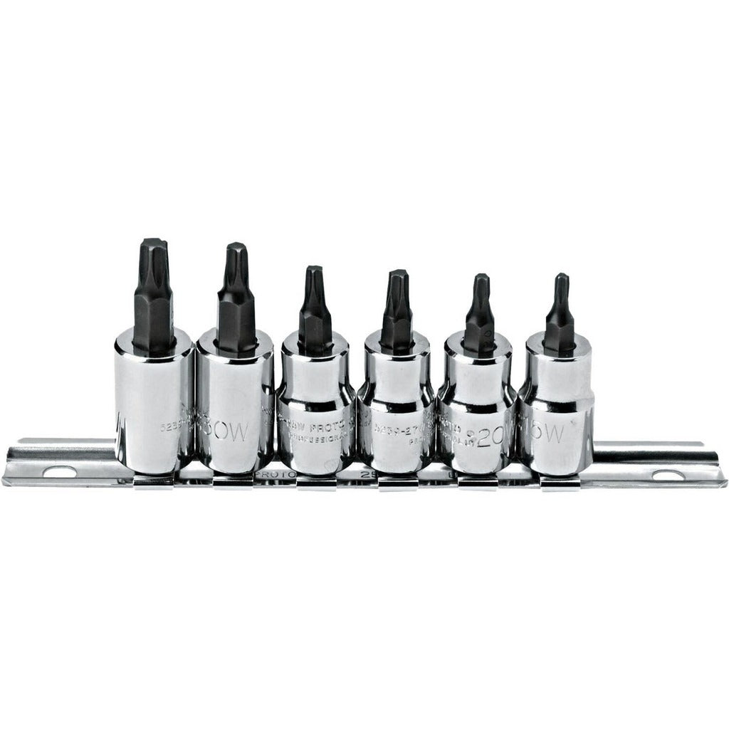 PROTO Proto J5238C Torx Bit Socket Set 3/8 in Drive 6 Pc