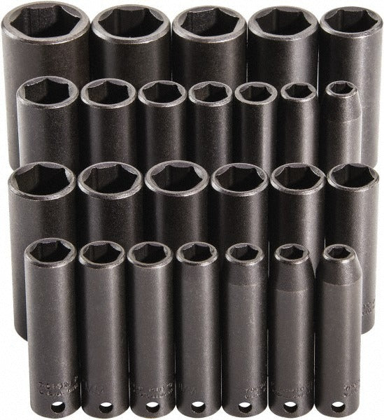 PROTO Proto J72118 Deep Impact Socket Set 25 Pc 3/8 in Drive
