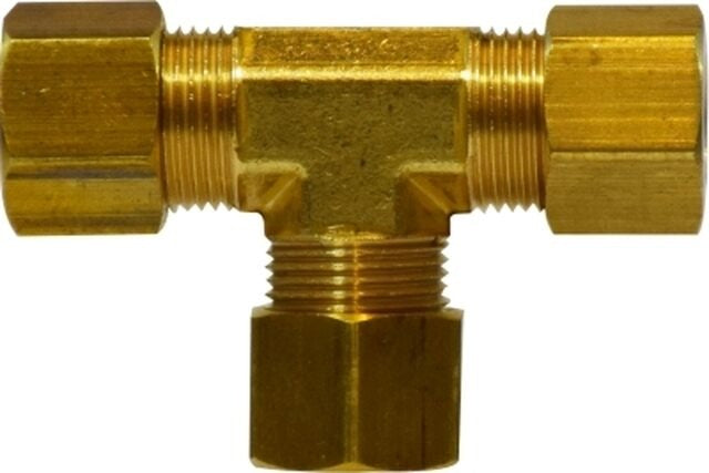 BRASS Brass 64-6 Compression Tee 3/8 in Comp x Comp x Comp (W24-30)