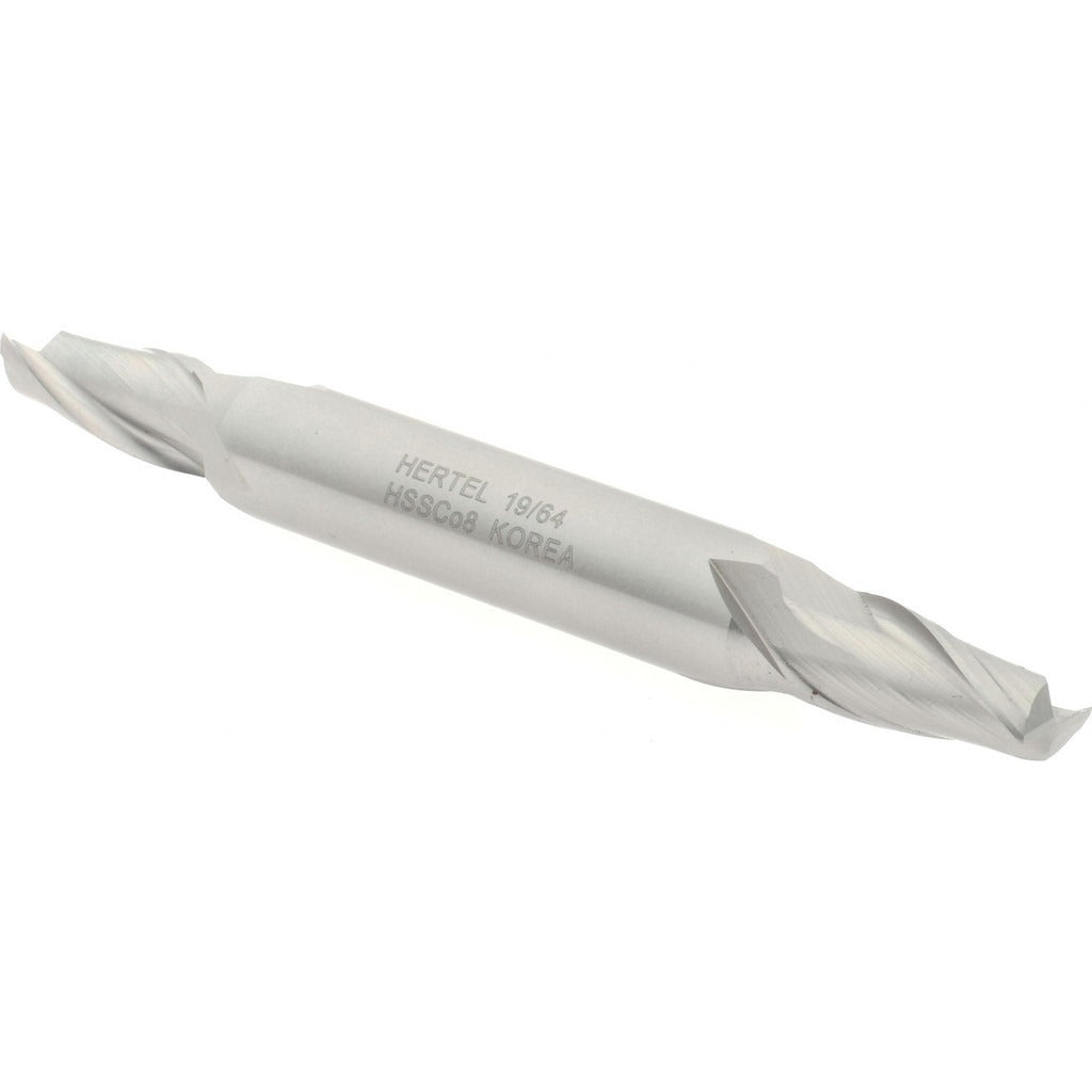 HERTEL Hertel E2050019 Square End Mill 19/64 in 2 Flute Cobalt