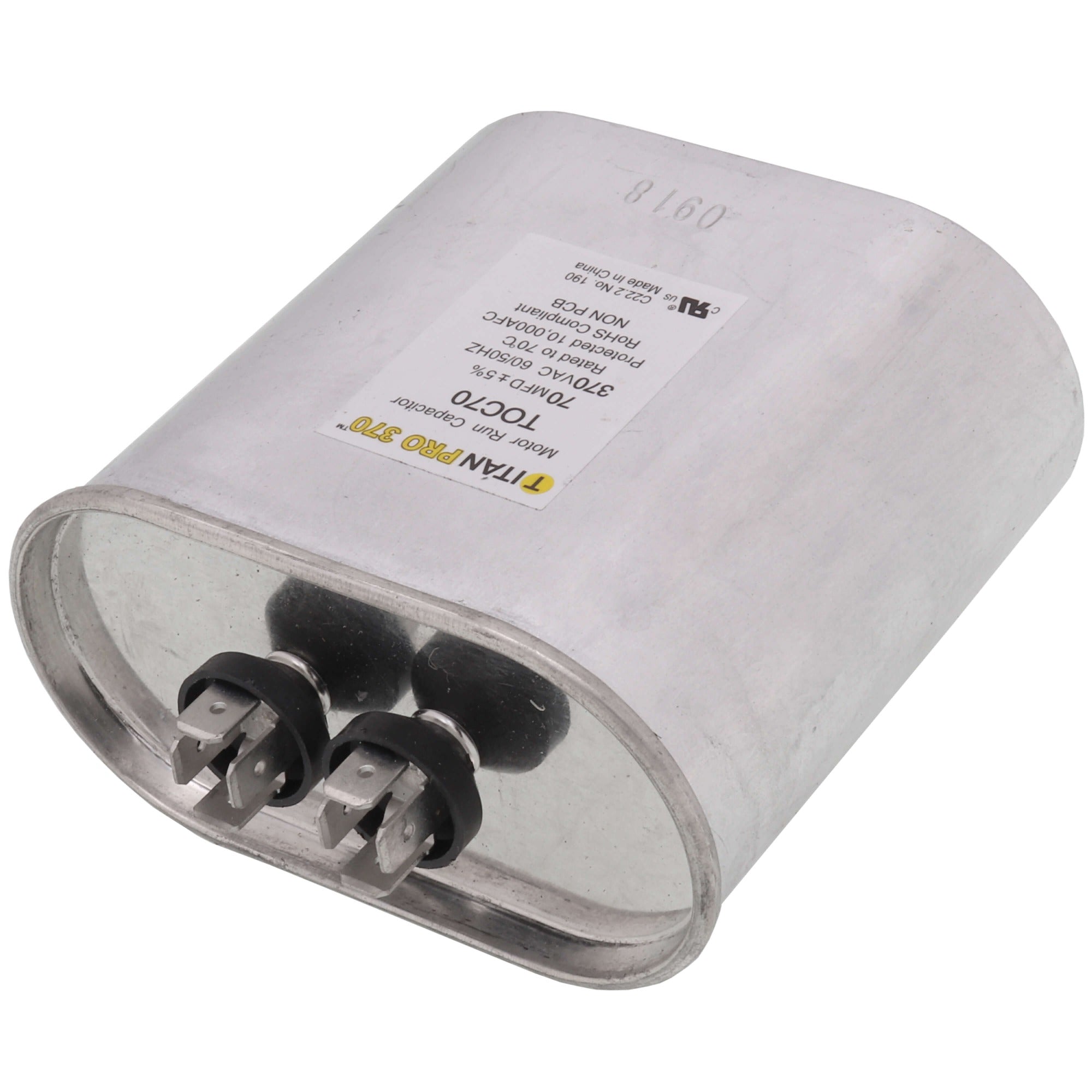 TITAN PRO Titan Pro TOC70 Oval Motor Run Capacitor 70 MFD (370V) POC70