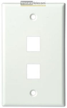 SCP Scp 202-wt 2 Port Single Gang Keystone Faceplate White