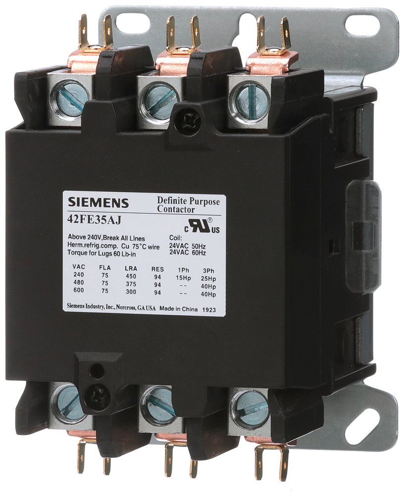 Siemens 42FE35AF Contactor, 42DP, 75A, 3P, Open, 120V