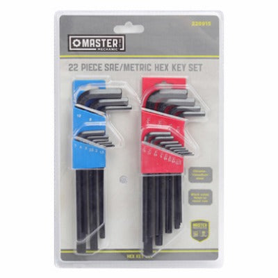 GREATSTAR Bsc Preferred GS050808 Sae Metric Hex-l Key Set 22pc