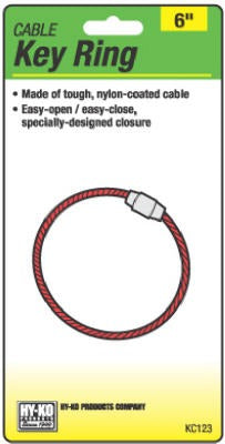 HY-KO Hy-ko Prod Co KC123 Cable Key Ring Nylon Coated