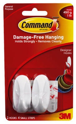 3M 3M Company 17082ES Small Designer Hook Strip Pack