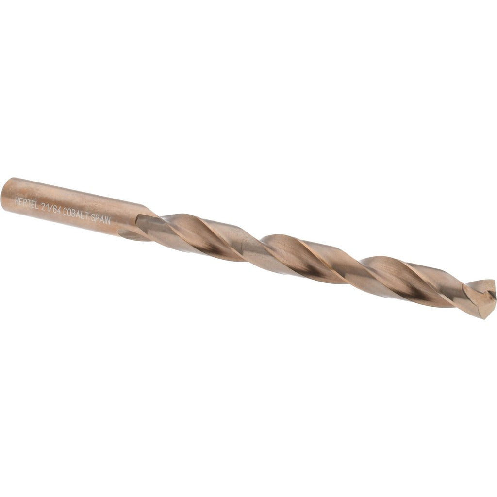 HERTEL Hertel 42007 Cobalt Jobber Drill Bit 21/64 in 135 Deg